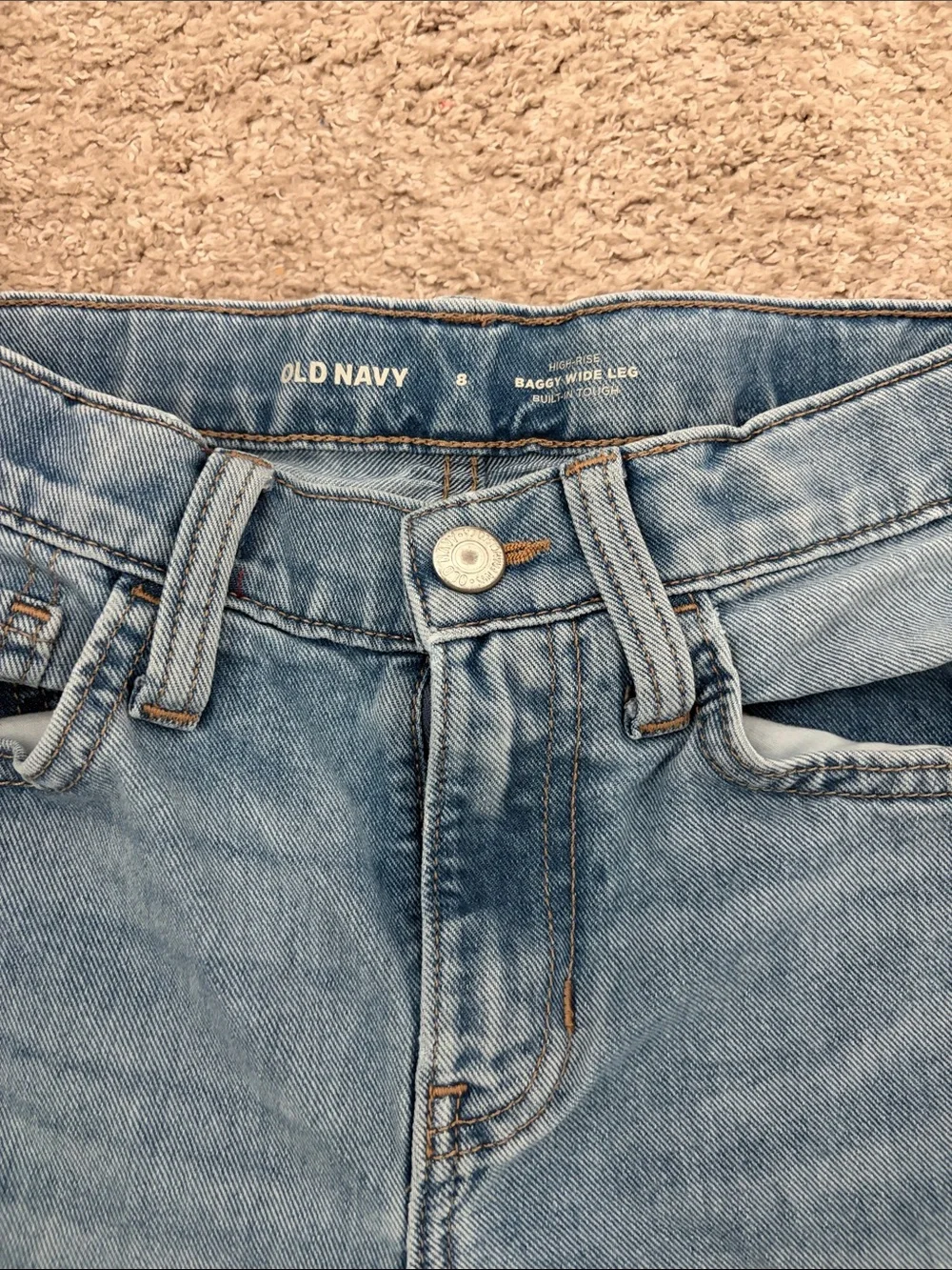 Old Navy Girls Two-Tone Patchwork Denim Jeans